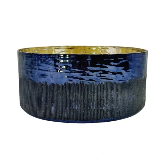 Tommy Bahama Evergreen Candle Antique Sapphire Blue Glass 6 Wick Fir Pine Cedar - Picture 6 of 6